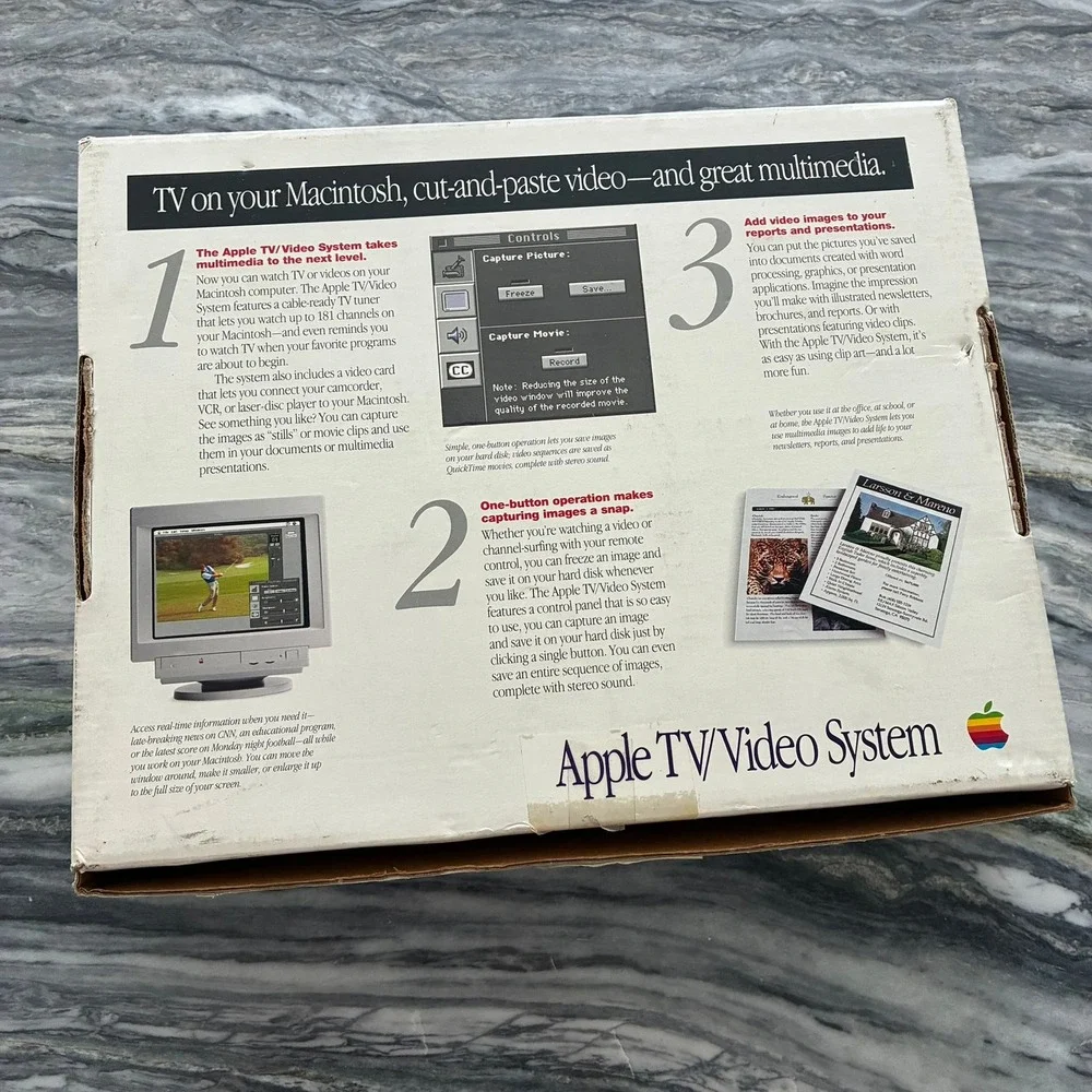 Vintage Apple TV Video System Original BOX ONLY M2896LL/A Macintosh Multimedia